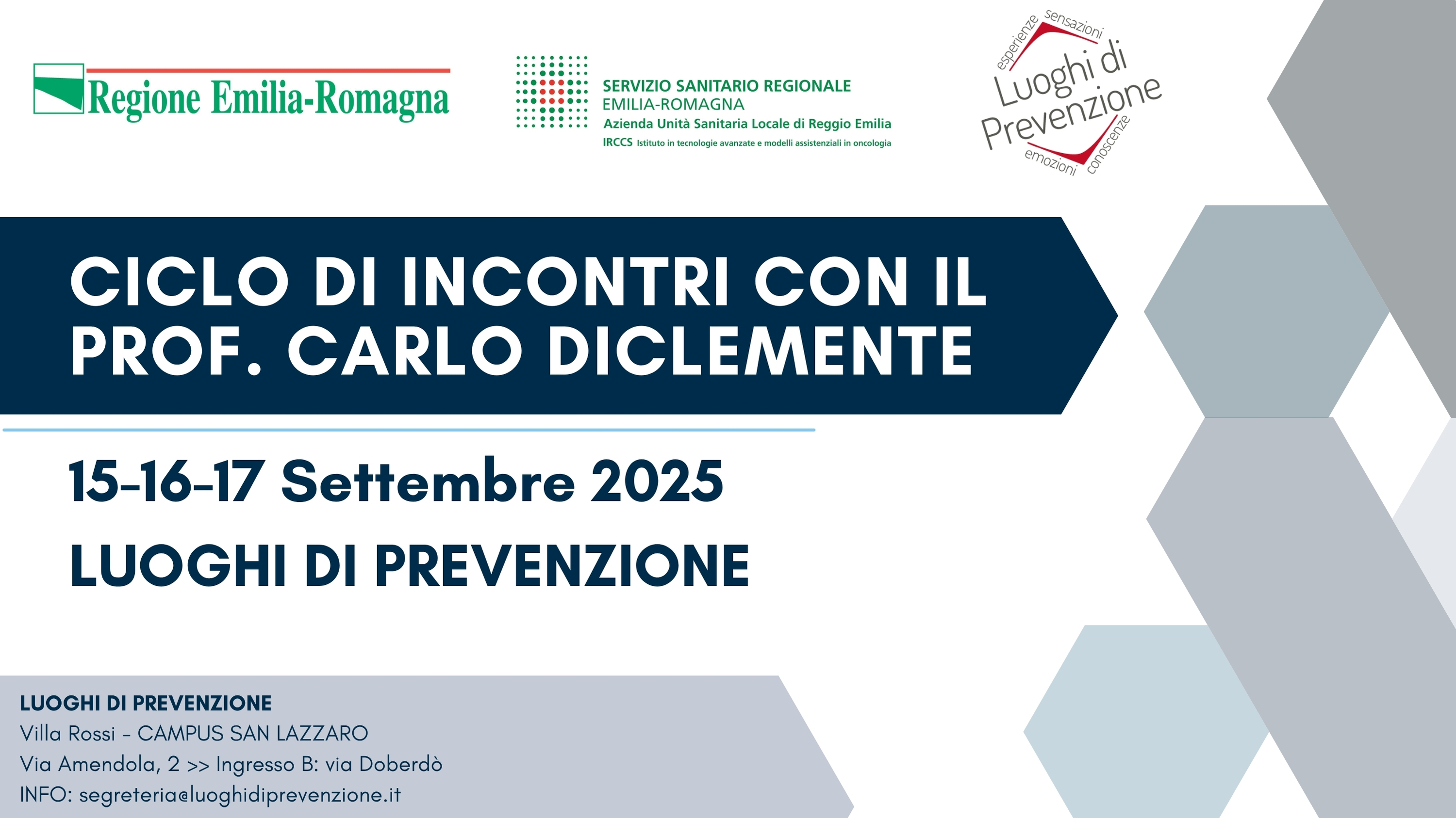 Ciclo di Incontri Prof. Carlo DiClemente