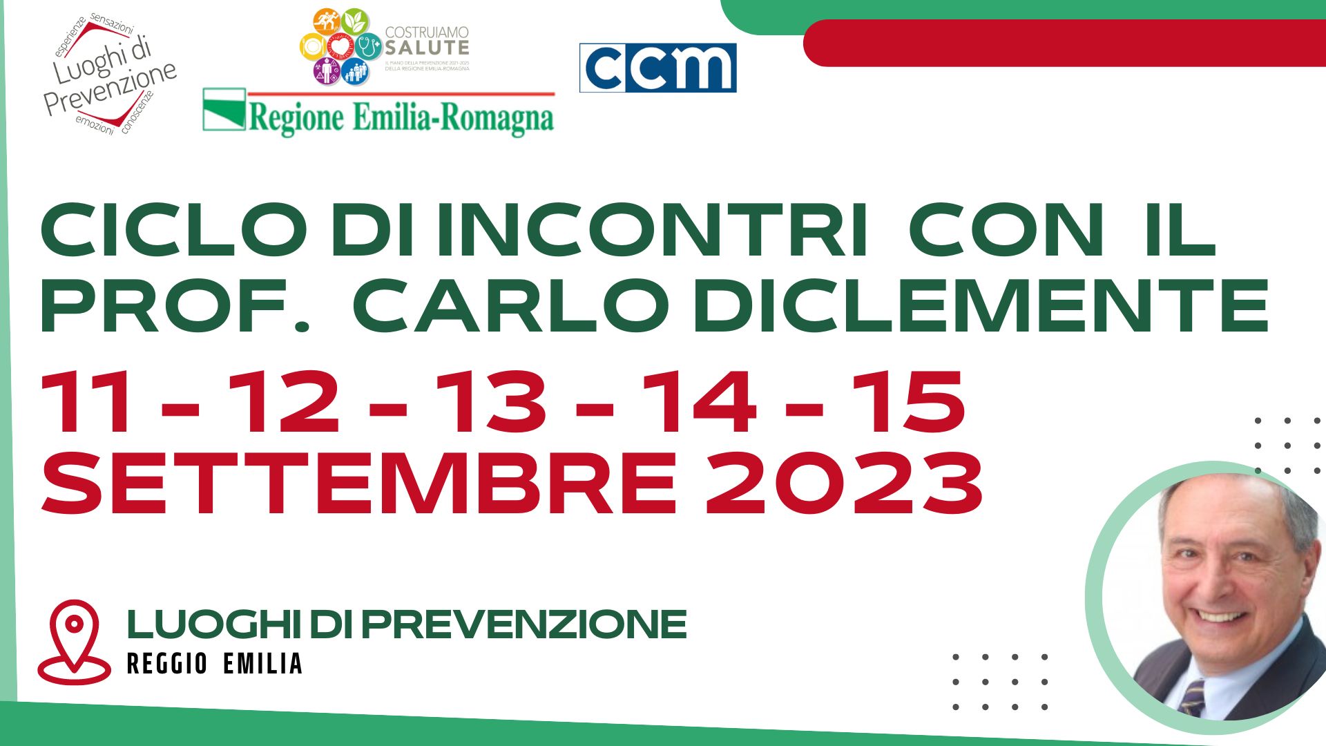 Ciclo di Incontri Prof. Carlo DiClemente Ciclo di Incontri Prof. Carlo DiClemente